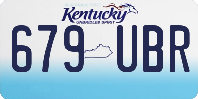 KY license plate 679UBR