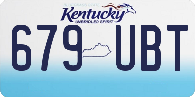 KY license plate 679UBT