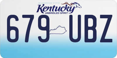 KY license plate 679UBZ
