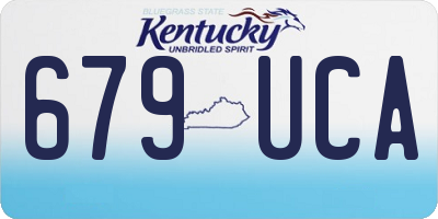 KY license plate 679UCA
