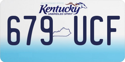 KY license plate 679UCF