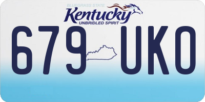 KY license plate 679UKO