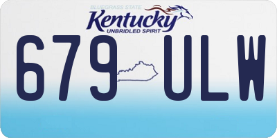 KY license plate 679ULW