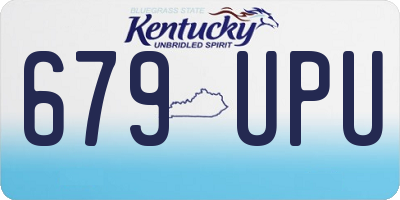 KY license plate 679UPU