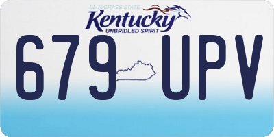 KY license plate 679UPV