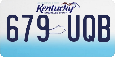KY license plate 679UQB