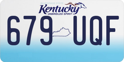KY license plate 679UQF