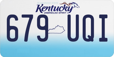 KY license plate 679UQI
