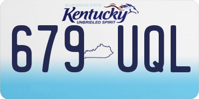 KY license plate 679UQL
