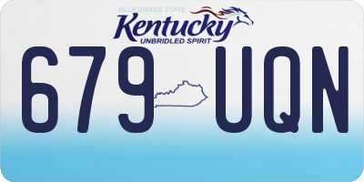 KY license plate 679UQN