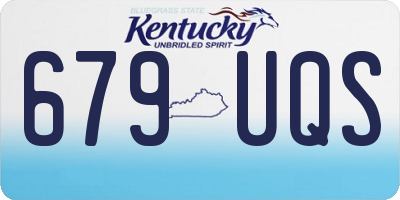 KY license plate 679UQS