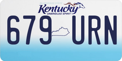 KY license plate 679URN