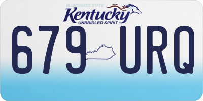 KY license plate 679URQ