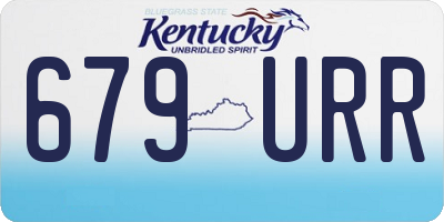 KY license plate 679URR