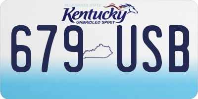 KY license plate 679USB