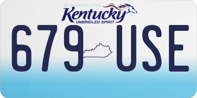 KY license plate 679USE