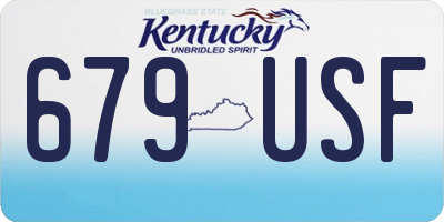KY license plate 679USF