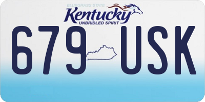 KY license plate 679USK