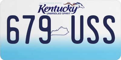 KY license plate 679USS
