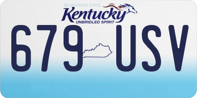 KY license plate 679USV