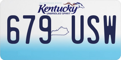 KY license plate 679USW