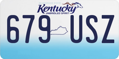 KY license plate 679USZ