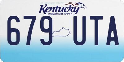 KY license plate 679UTA