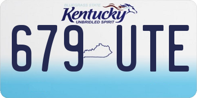 KY license plate 679UTE