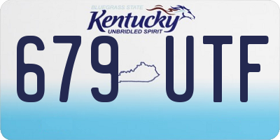 KY license plate 679UTF