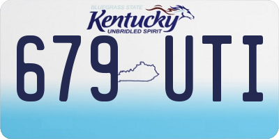 KY license plate 679UTI