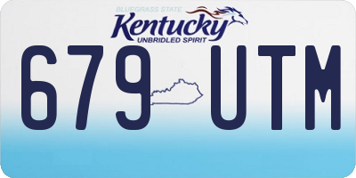 KY license plate 679UTM