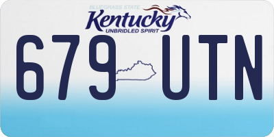 KY license plate 679UTN