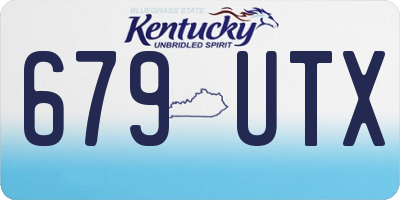KY license plate 679UTX