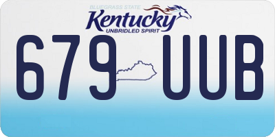 KY license plate 679UUB