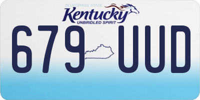 KY license plate 679UUD