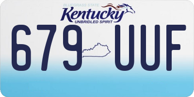 KY license plate 679UUF