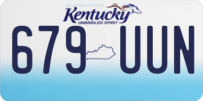 KY license plate 679UUN