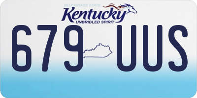KY license plate 679UUS