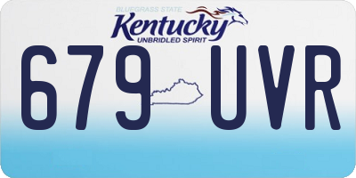 KY license plate 679UVR
