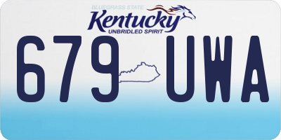 KY license plate 679UWA