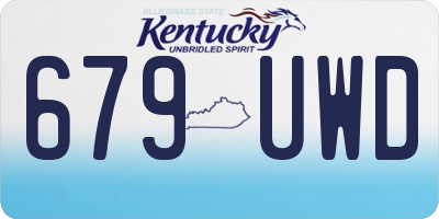 KY license plate 679UWD