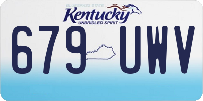 KY license plate 679UWV