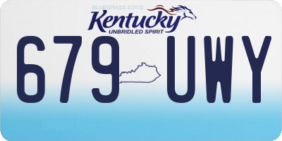 KY license plate 679UWY