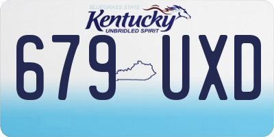 KY license plate 679UXD