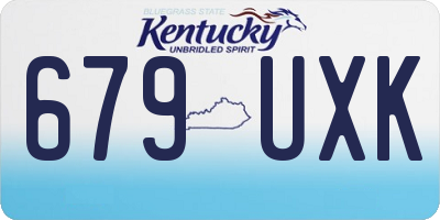 KY license plate 679UXK