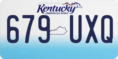 KY license plate 679UXQ