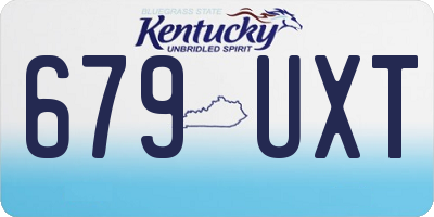 KY license plate 679UXT