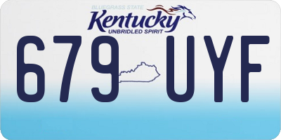 KY license plate 679UYF