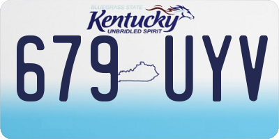 KY license plate 679UYV