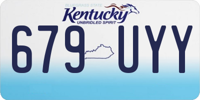 KY license plate 679UYY